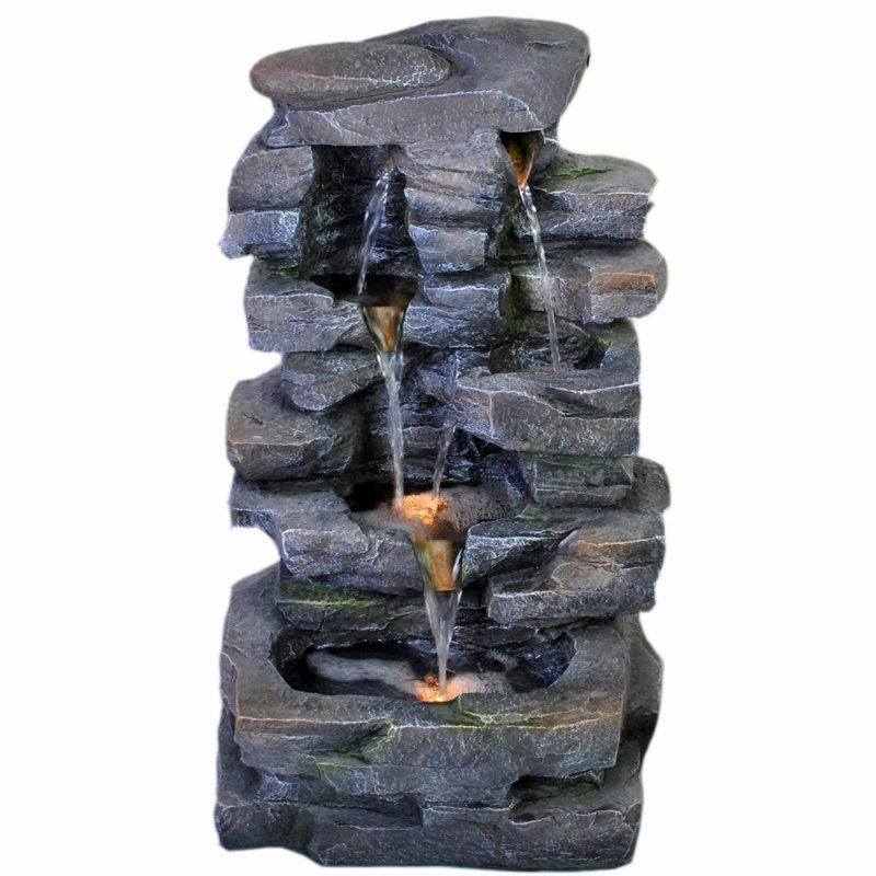 Hình thành đá tầng Đài phun nước thắp sáng