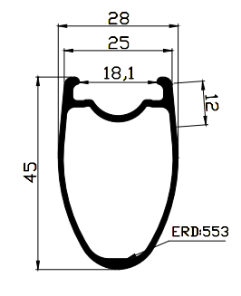 45mm carbon tubeless rims 