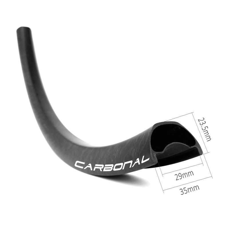 Xe đạp leo núi Enduro 29er không móc vành carbon rộng 35mm không săm đã sẵn sàng