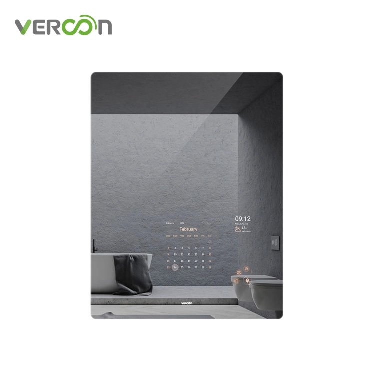 Gương thông minh phòng tắm Vercon S8 không có dải đèn LED
