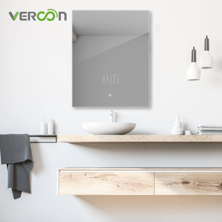 Gương thần trong phòng tắm hệ điều hành Android 11 mới nhất của Vercon với thiết kế đèn nền
