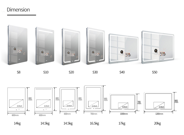 touch control smart mirror