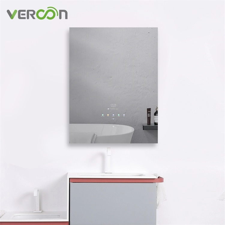 Gương trang điểm phòng tắm thông minh gắn tường chống sương mù với đèn LED có thể điều chỉnh độ sáng