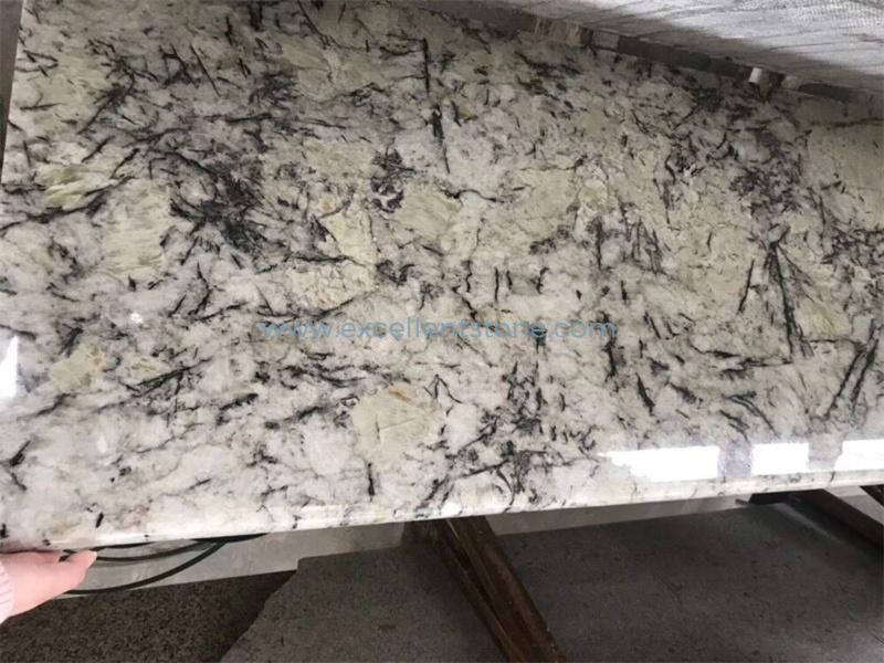 Mặt bàn bếp bằng đá granite trắng