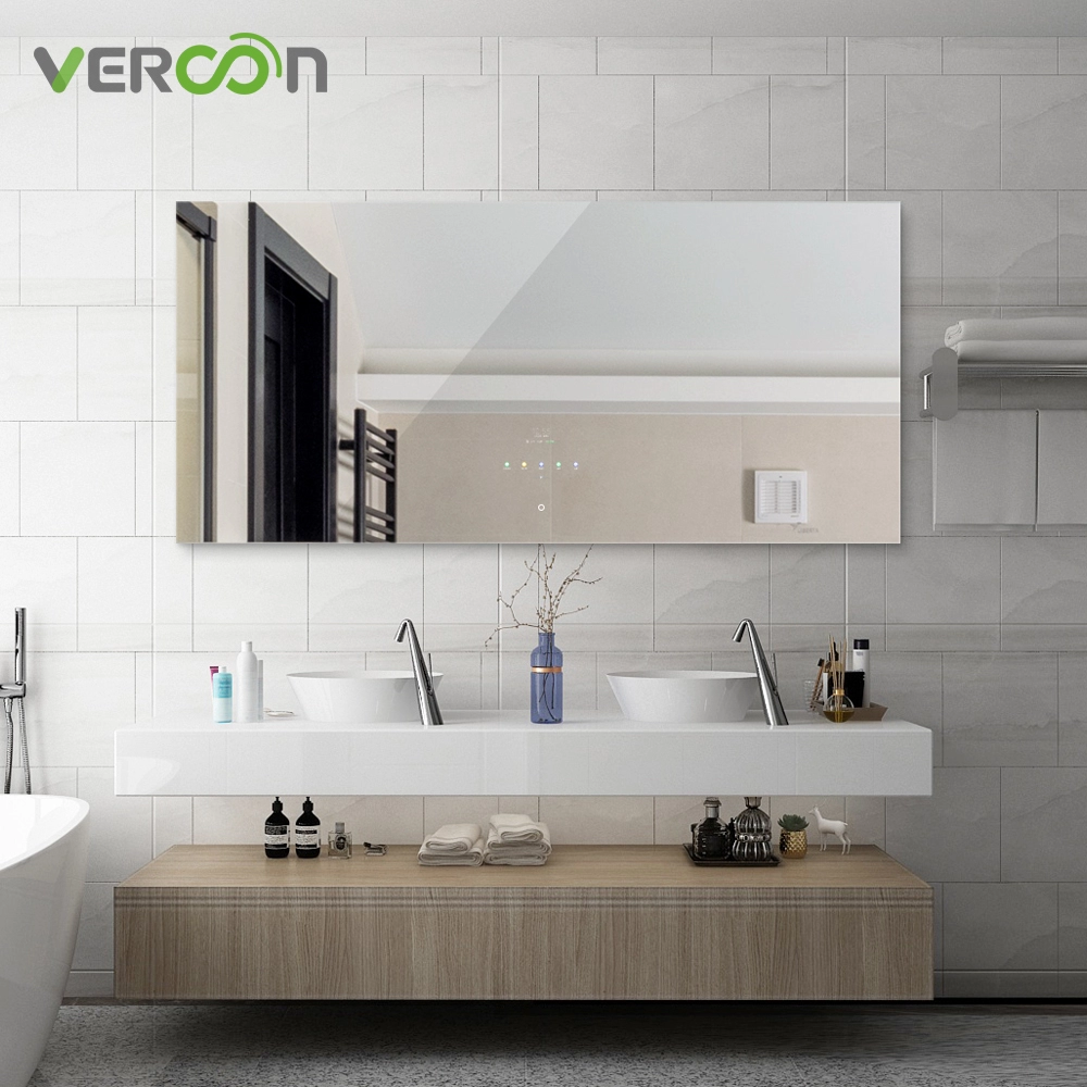Mới đến chiếc gương phòng tắm thông minh android os 11 đầu tiên trên thế giới Gương trang điểm phòng tắm hình chữ nhật tròn được bán