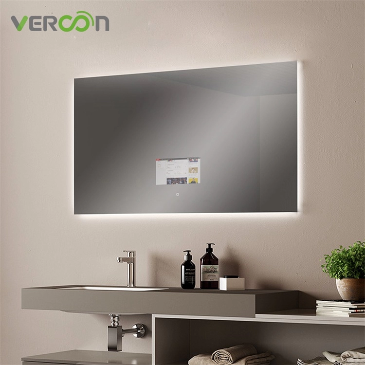 Vercon gương thông minh android os 11 với màn hình cảm ứng 10,1" gương tivi gương phòng tắm