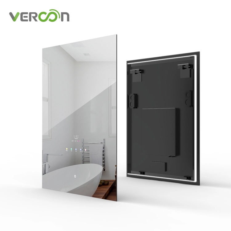 Gương thần trong phòng tắm hệ điều hành Android 11 mới nhất của Vercon với thiết kế đèn nền