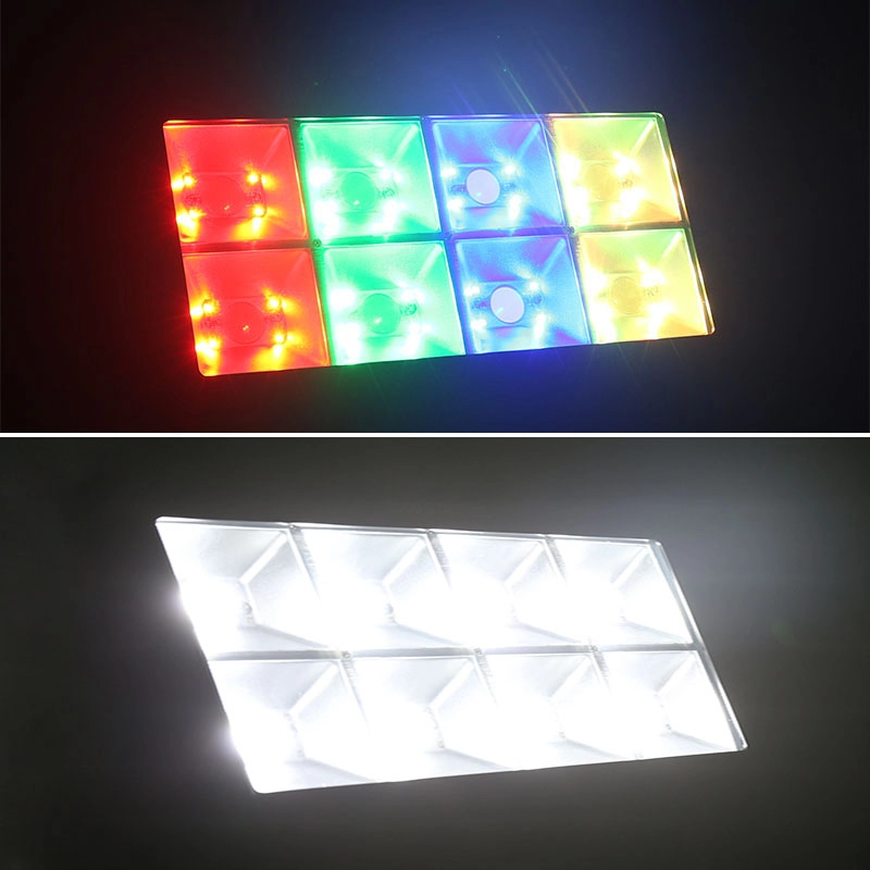 Đèn LED siêu nhấp nháy màu trắng 8x100W với đèn nền màu