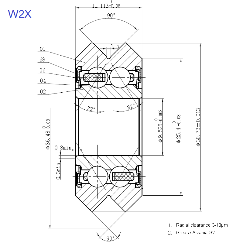 VÒNG BI W2X