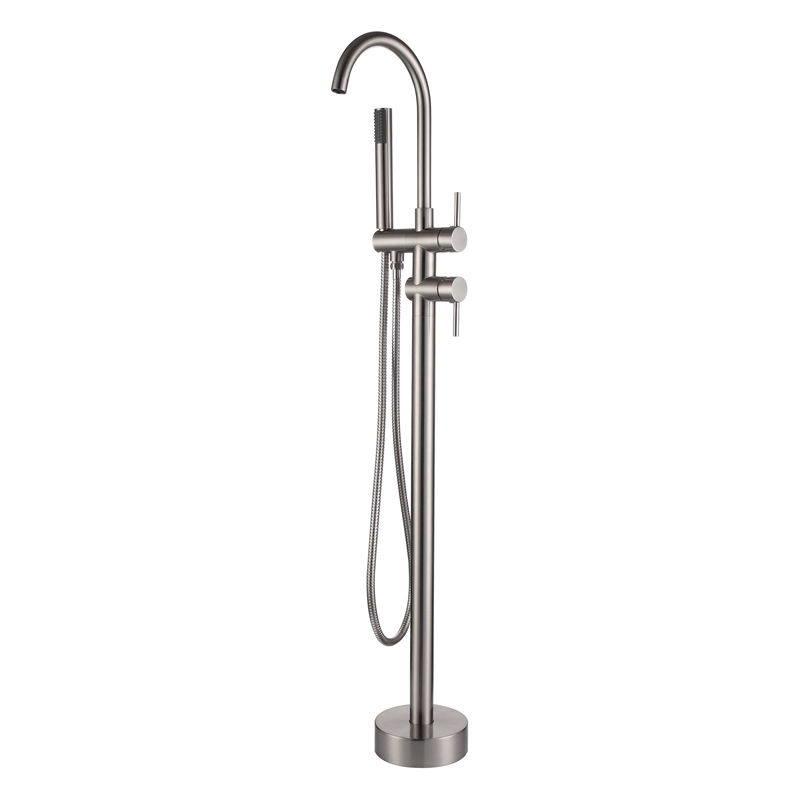 brush freestanding taps_chrome__brass_bathtub_floor_mounted_freestanding_taps_standarmatur_Badkraan Vrijstaand_NEUNAS_62116S