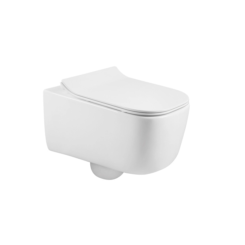 Thiết kế hiện đại Hình dạng D Nhà vệ sinh gắn tường màu trắng