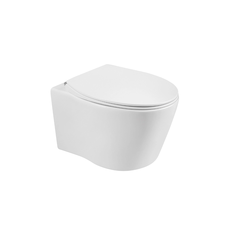 Thiết kế hiện đại Nhà vệ sinh bằng gốm tròn màu trắng Tường Hung