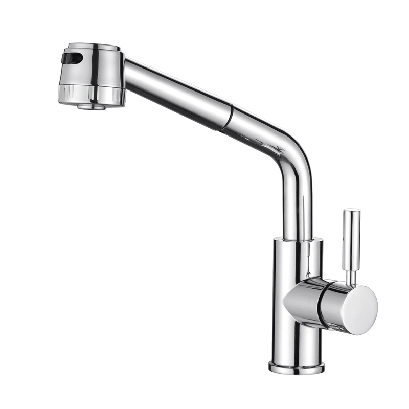 vòi bếp bằng đồng thau kéo chrome_chrome_brass_pull_out_kitchen_faucet_Küchenarmaturen_Keukenkraan_NEUNAS_925CP