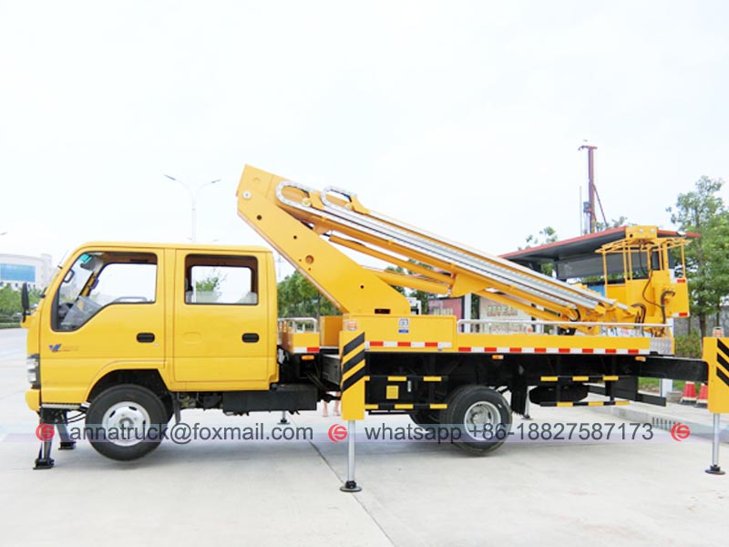 Bên xe tải trên không bằng kính thiên văn ISUZU 21M