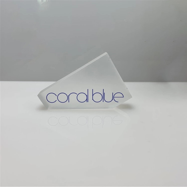 Dấu hiệu logo công ty thủy tinh mờ 3D tùy chỉnh