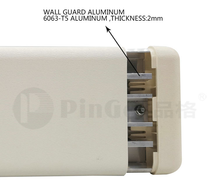 Tấm bảo vệ thanh chắn tường 4" (102mm) kéo dài 1" (25 mm) tính từ tường
