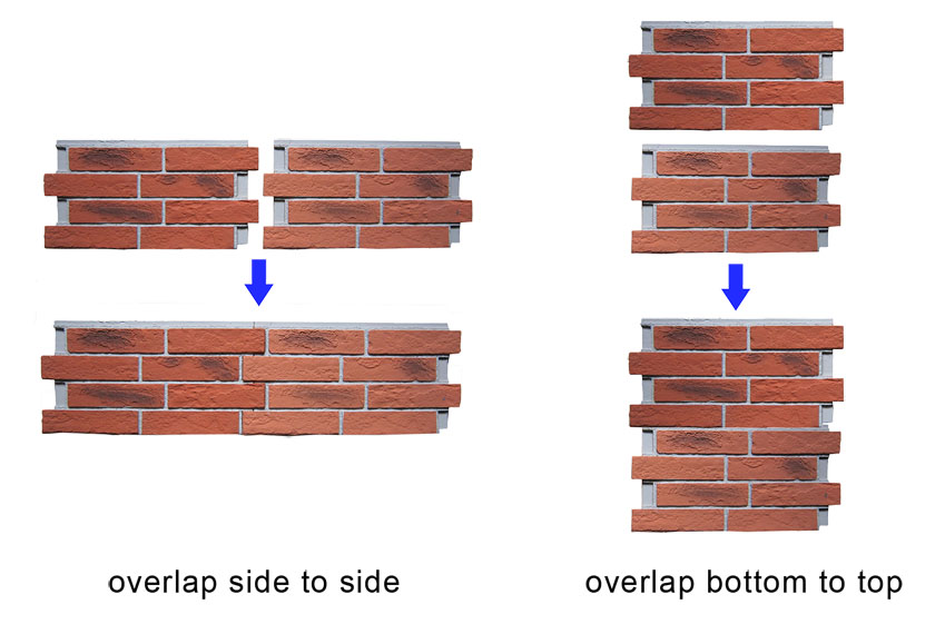 Faux Shiplap Brick Paneling