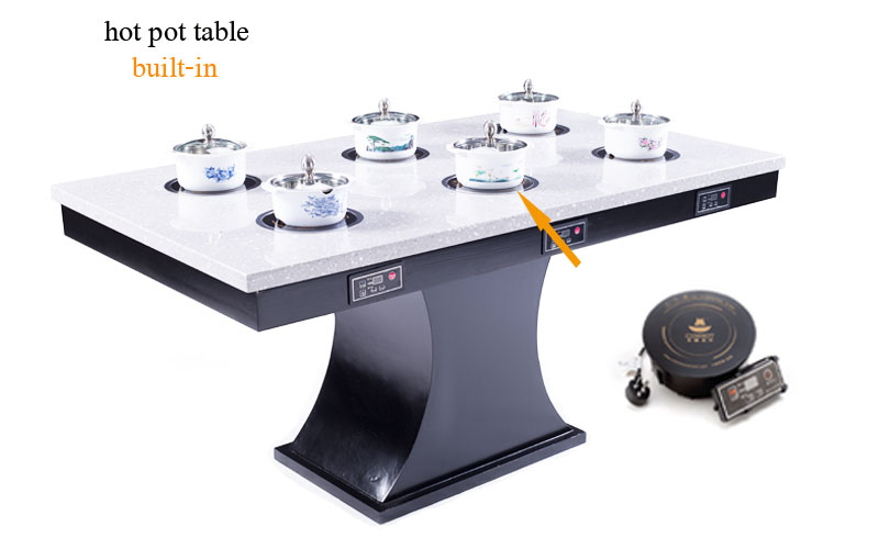 Hot Pot Table Built In - CENHOT