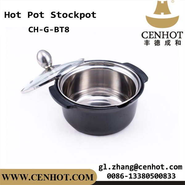 CENHOT Black Coating Mini Stock Pot cho nhà hàng lẩu