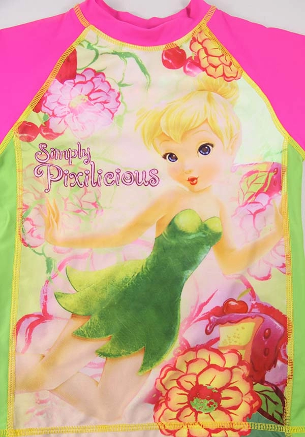 Dễ thương Disney Fairy Girls Bảo vệ phát ban Đồ bơi