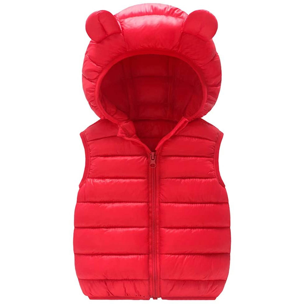 Toddler Baby Puffer Vest Mùa đông Bông ấm áp Áo khoác đệm xuống