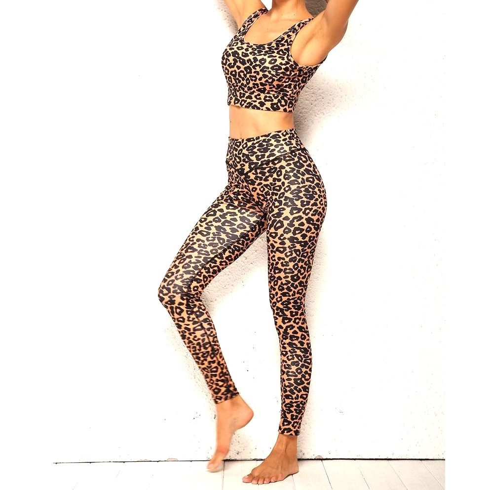 Bộ 2 miếng tập thể dục Leopard Yoga