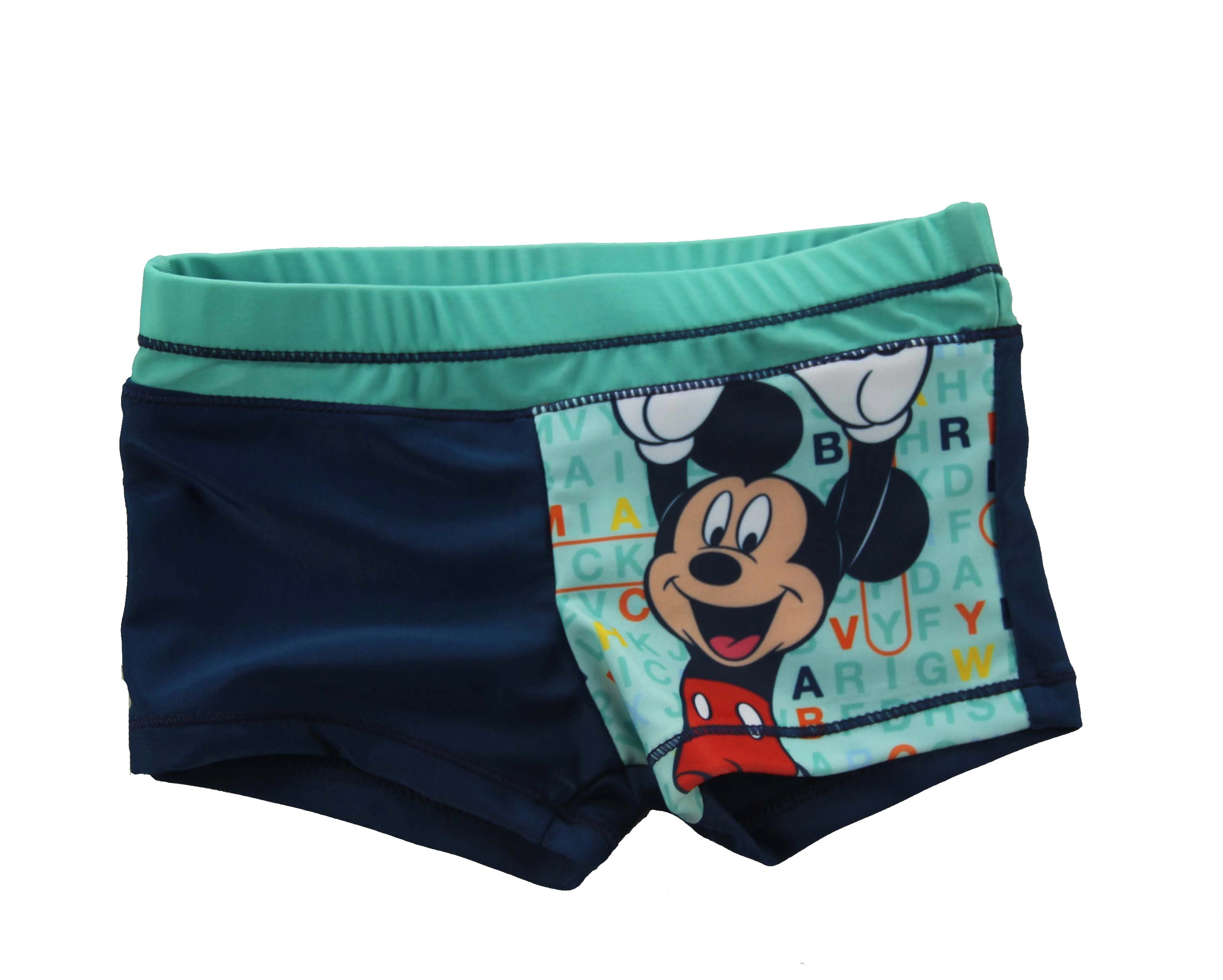 Bộ đồ ngắn dành cho bé trai màu xanh da trời và xanh lá cây của chuột Mickey