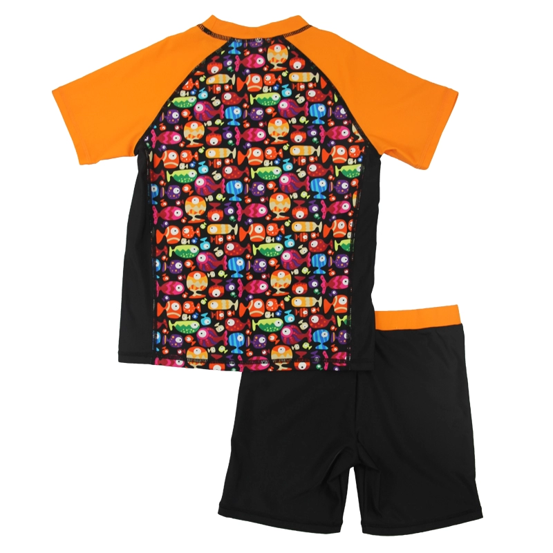 Fish Orange Rash Guard & Bơi Trunks