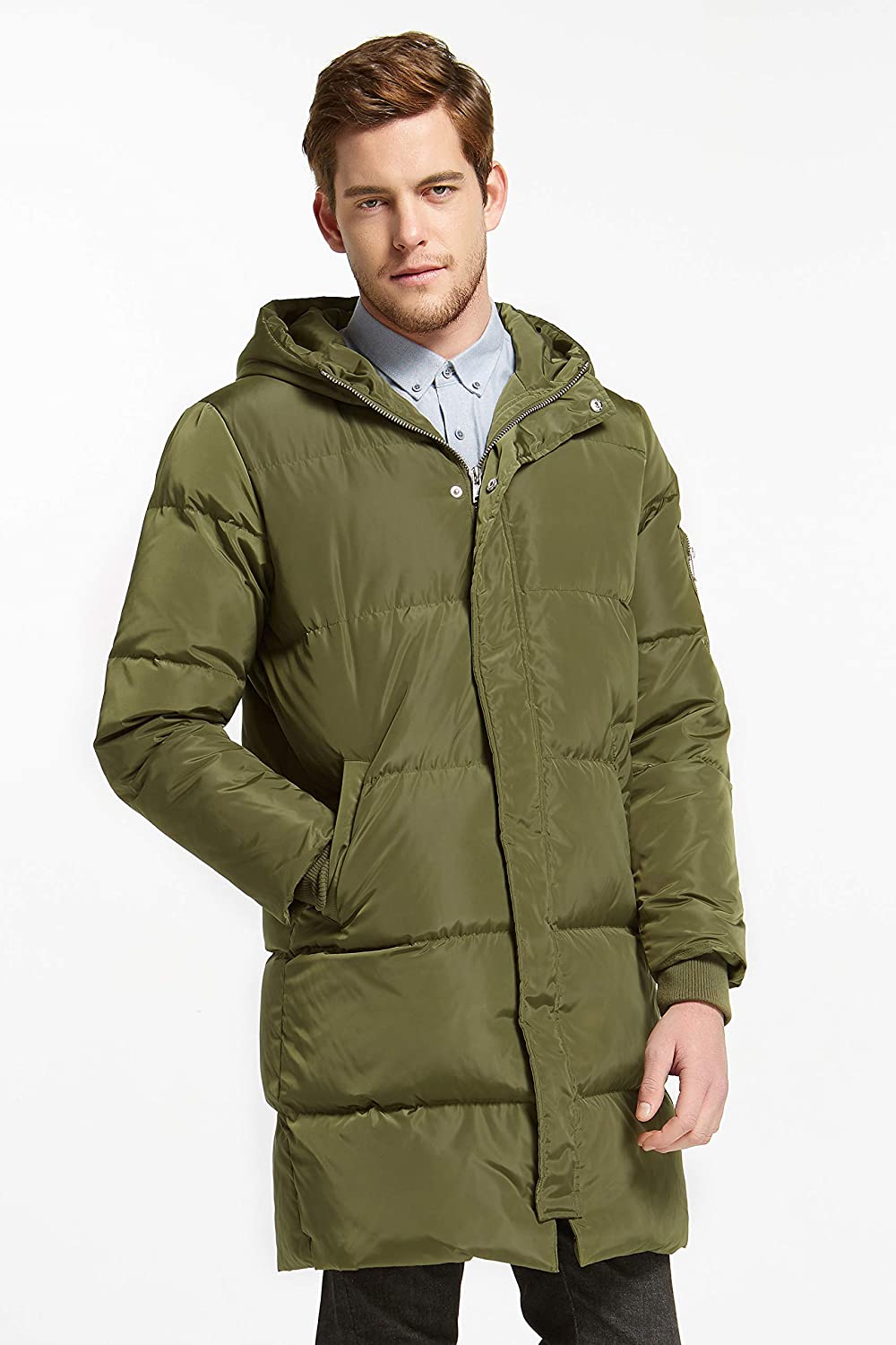 men's long down jacket