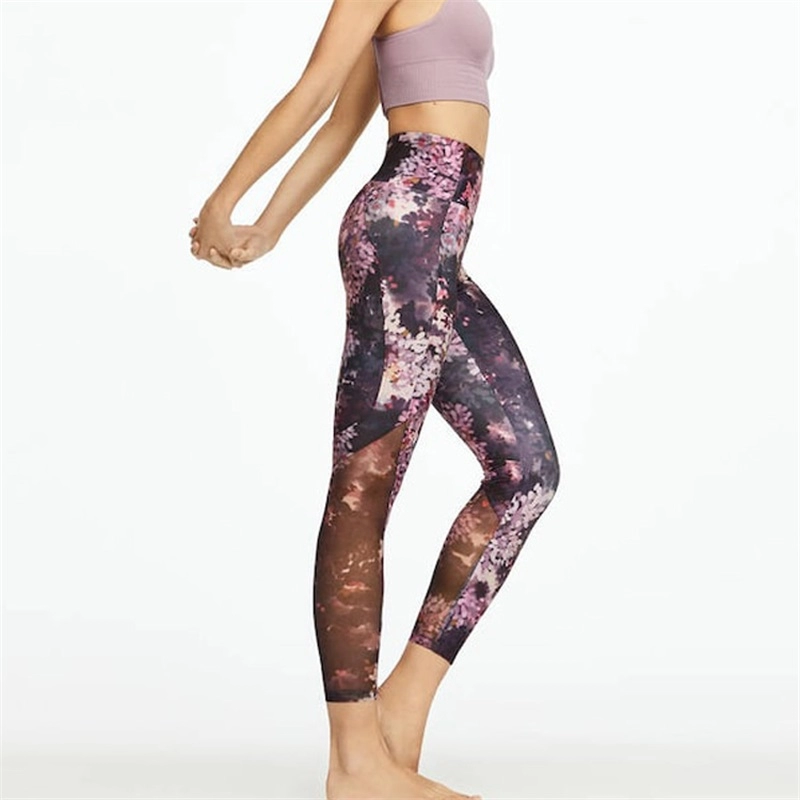 Bộ đồ tập yoga dành cho nữ phòng tập thể dục in hoa tùy chỉnh