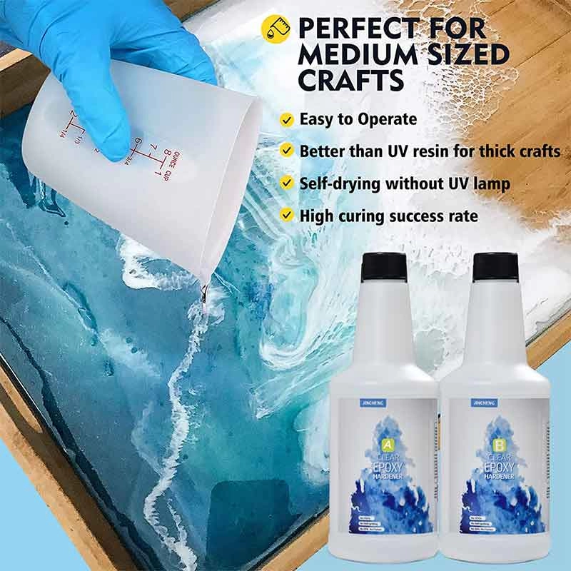 Pha lê trong suốt Đúc và Phủ Nhựa Epoxy 32oz với Bộ dụng cụ