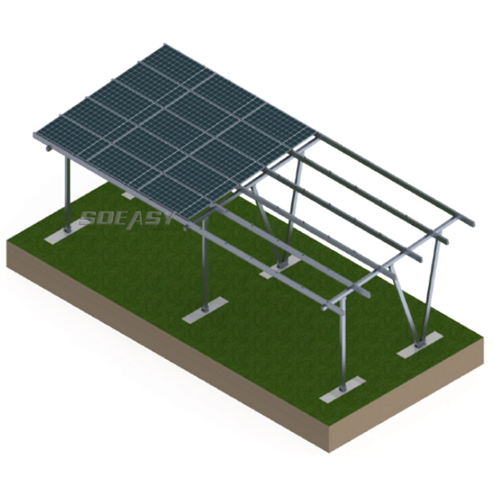 Carport lắp đặt bằng năng lượng mặt trời bằng nhôm không chống thấm nước