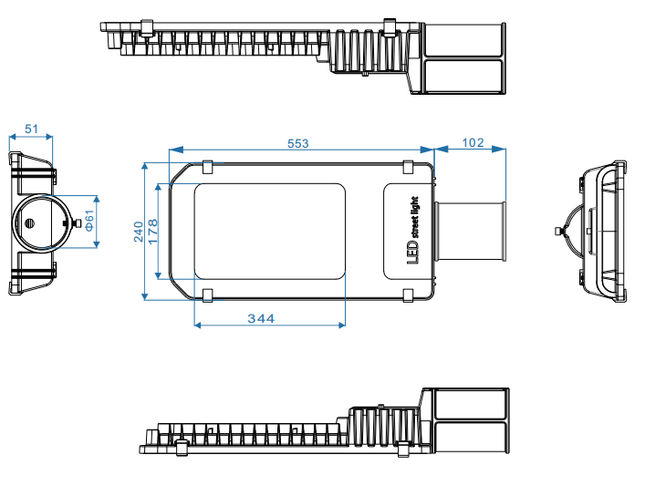 Street light size