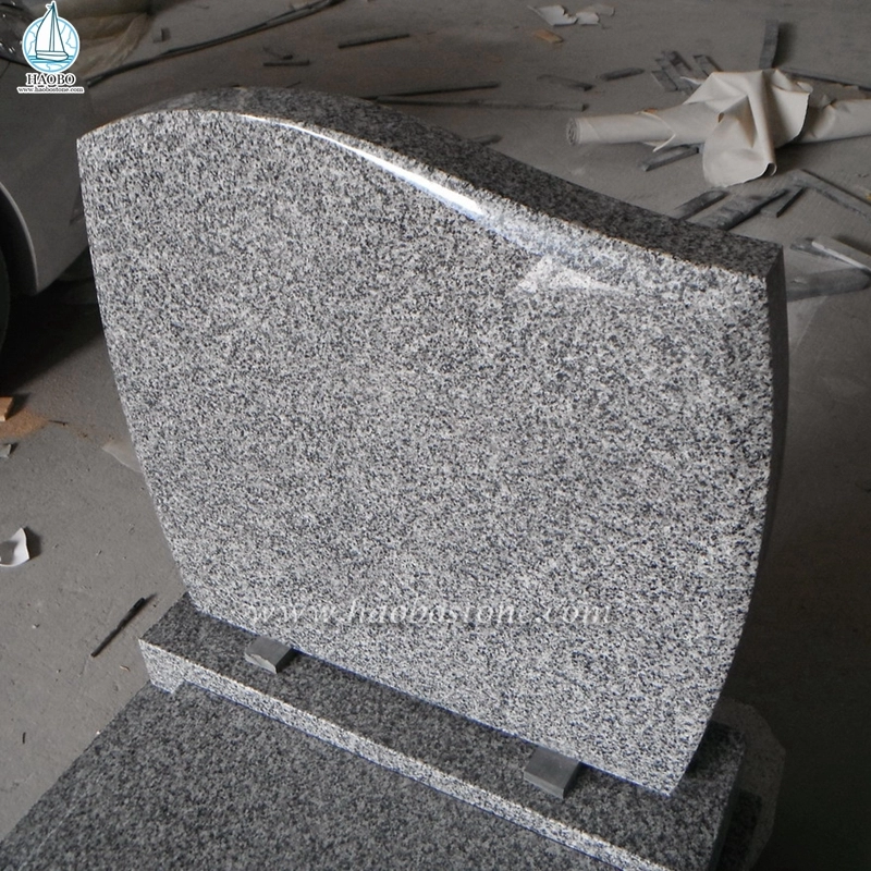 G655 Granite xám Thiết kế đơn giản được đánh bóng Bia mộ tang lễ