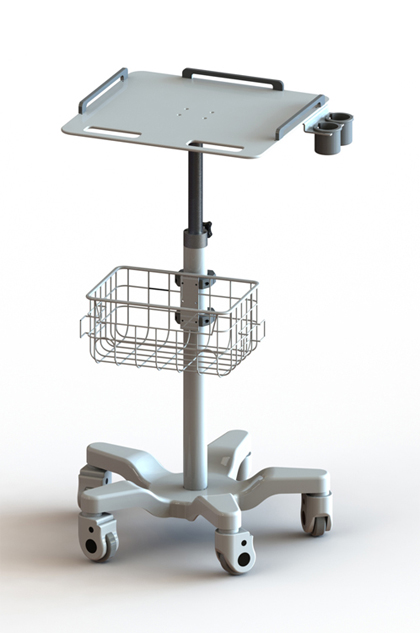 Xe đẩy ECG có thể điều chỉnh chiều cao với cốc treo máy quét
