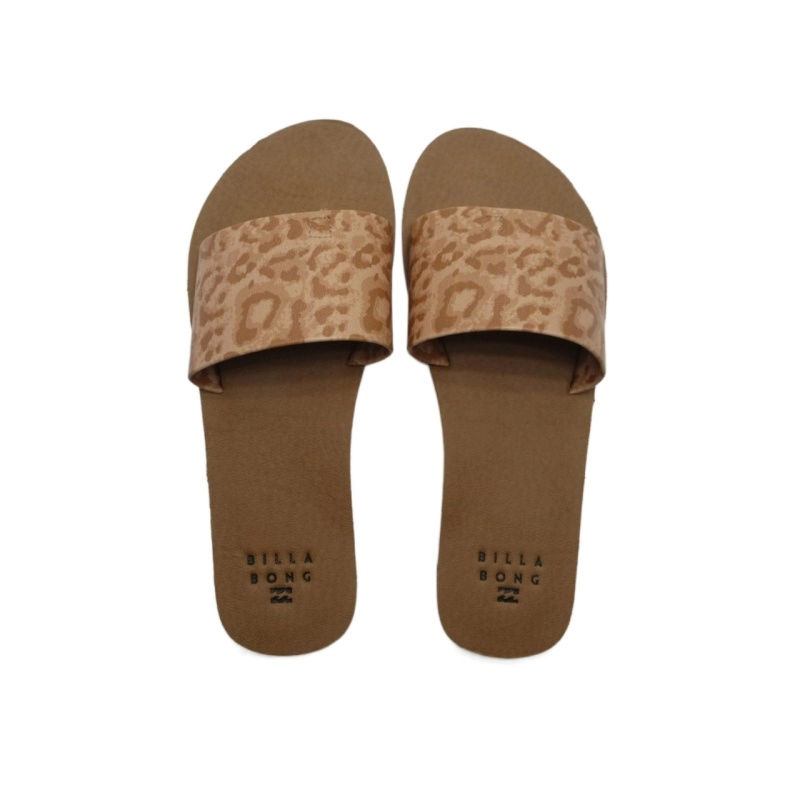 Giày sandal đế bệt hở ngón bằng da thuần chay