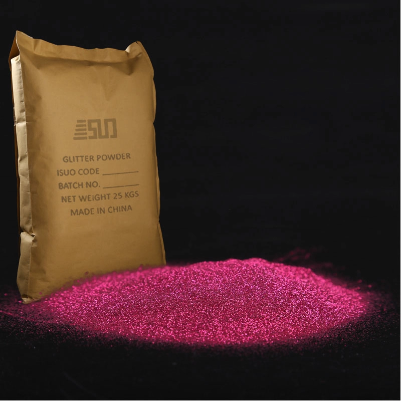 Số lượng lớn Hình dạng thường xuyên Đào đỏ Chunky Glitter Powder
