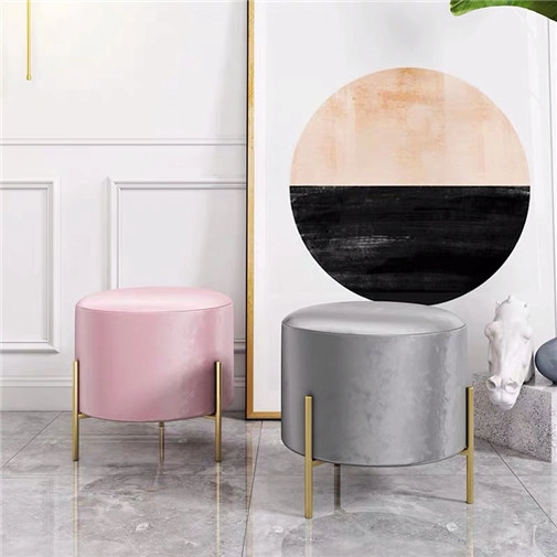 Ghế băng dài bằng vải tròn hiện đại nổi tiếng Insta dành cho cửa hàng làm móng