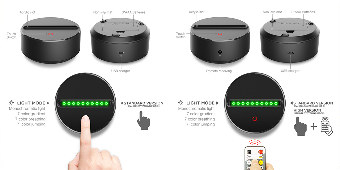 touch switch lamp led night light