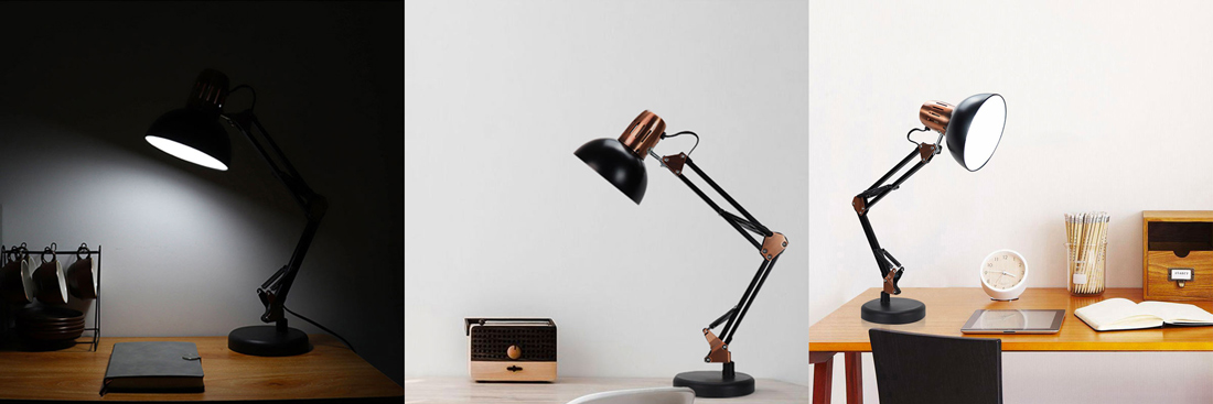 Classic swing arm reading desk lamp