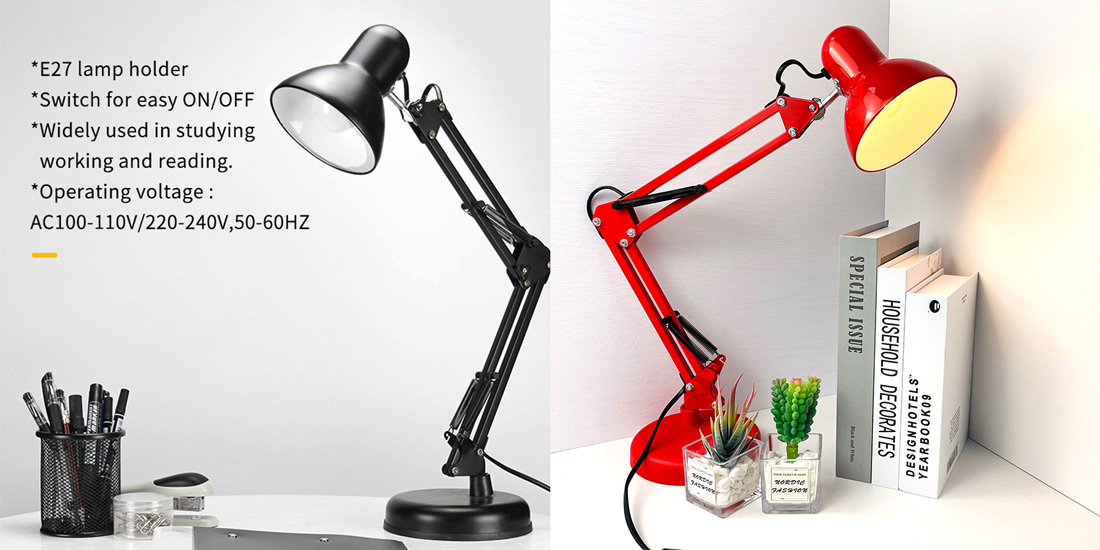 Classic swing arm reading desk lamp