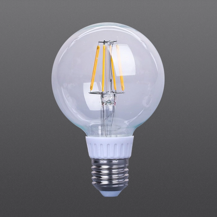 Bóng đèn LED dây tóc có thể điều chỉnh độ sáng G80 Màu rõ ràng