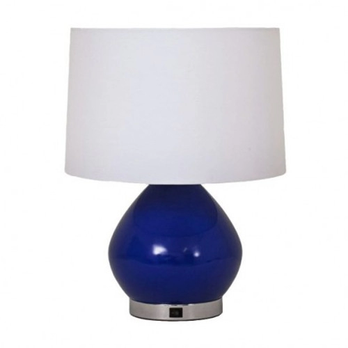 Đèn bàn gốm sứ xanh lam cho phòng ngủ