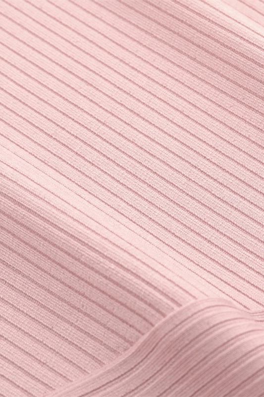 Áo len nữ màu hồng mùa thu màu hồng dệt kim dài tay mỏng nhẹ phù hợp với cổ giả