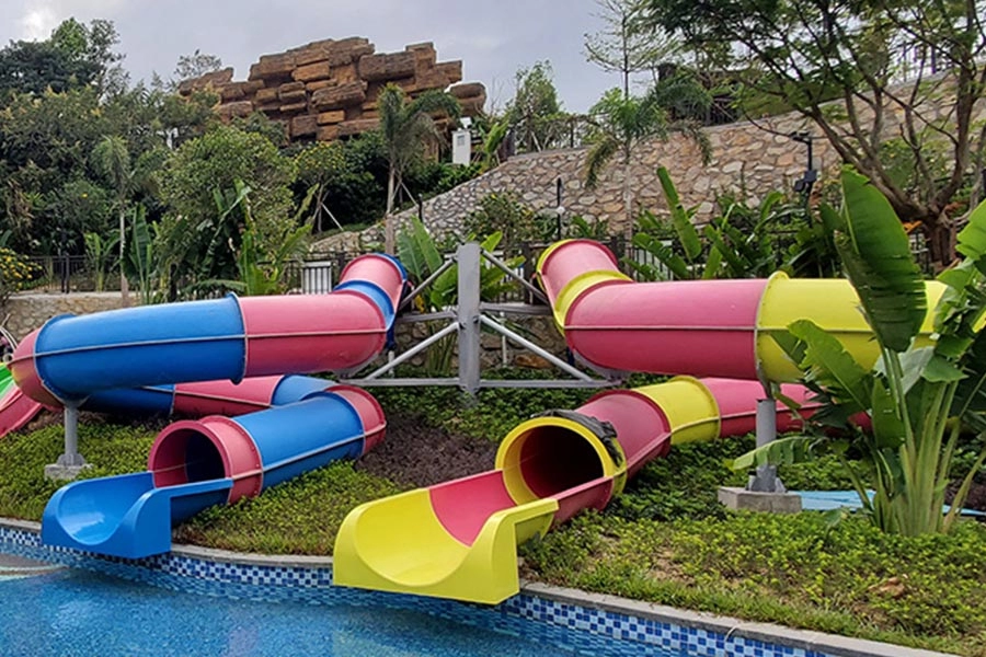 Công viên nước bằng sợi thủy tinh thương mại chuyên nghiệp cho trẻ em