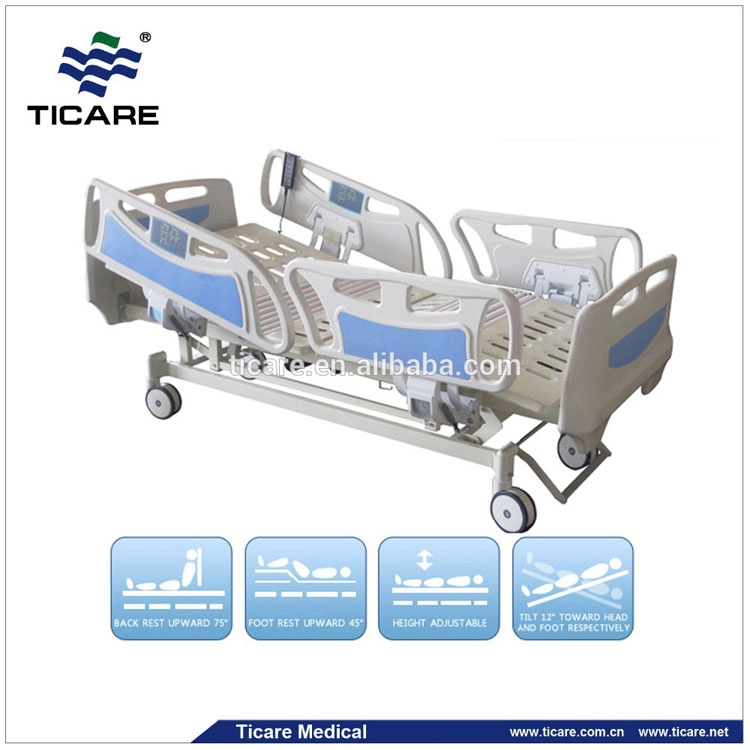 Giường điều dưỡng ICU điện bằng thép không gỉ 5 chức năng