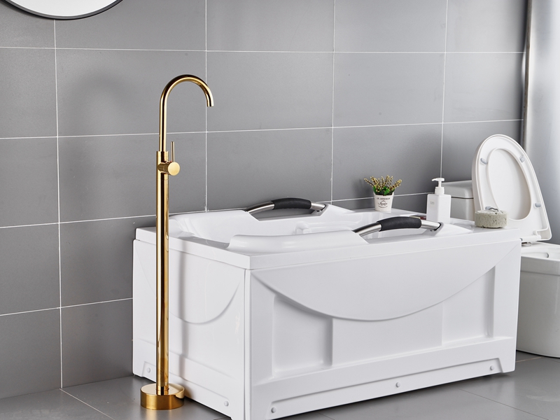 Freestanding Floor Mount Bathtub Faucet 