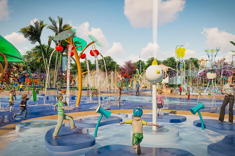 Đồ chơi Splash Pad của thành phố dành cho trẻ em