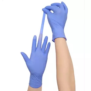Găng tay Nitrile dùng một lần không có bột Găng tay Nitrile màu xanh
