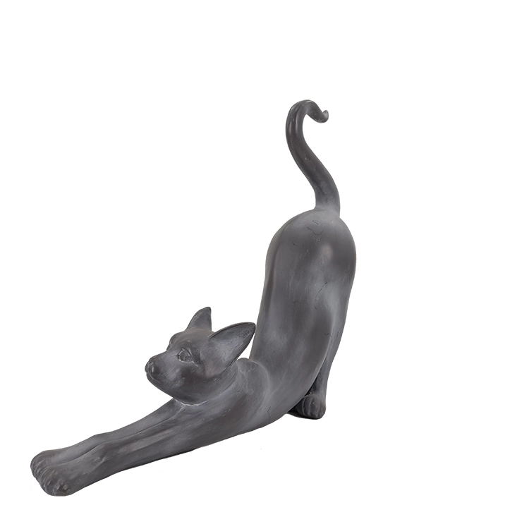 Tượng mèo kéo dài trang trí động vật bằng nhựa hiện đại